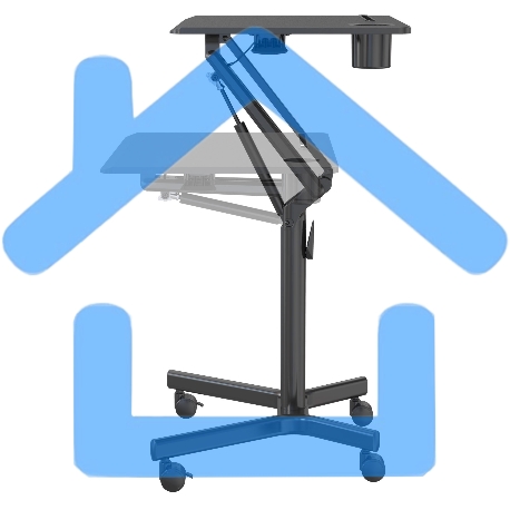 Стол для ноутбука Cactus VM-FDS101B столешница МДФ черный 70x52x105см (CS-FDS101BBK)-9