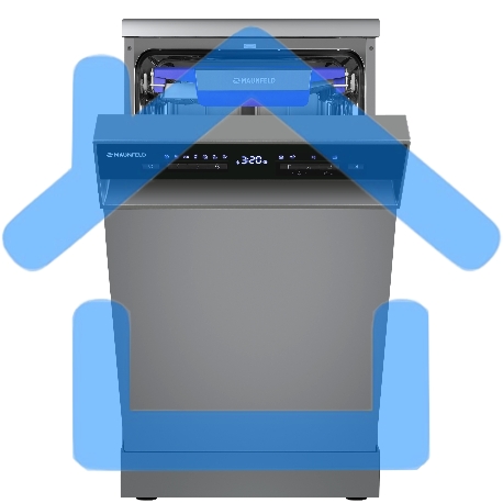 Посудомоечная машина Maunfeld MWF45331S, серебристый, 45 см, 10 компл., 49 дБ, класс A++-7