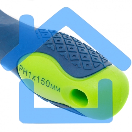 Отвертка, PH1 х 150 мм, CrV, 2-х компонентная рукоятка Сибртех-1