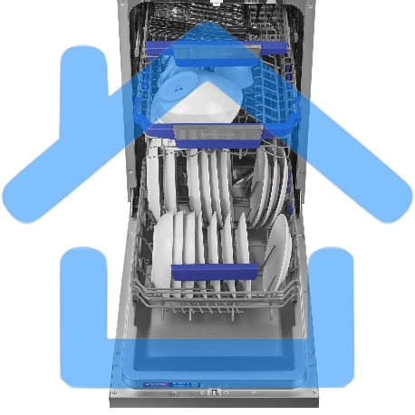 Посудомоечная машина Maunfeld MWF45331S, серебристый, 45 см, 10 компл., 49 дБ, класс A++-6