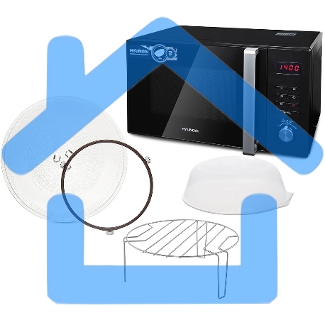 Микроволновая печь Hyundai HYM-M2062 черный, 23 л, 800 Вт, переключатели - поворотный механизм/кнопки-2