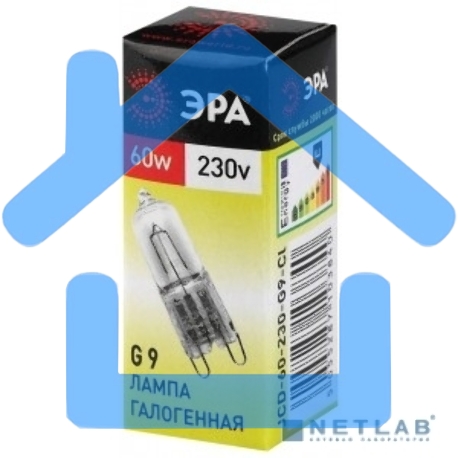 Лампа галогенная ЭРА G9-JCD-60-230V-Cl(100/1000/30000)-3