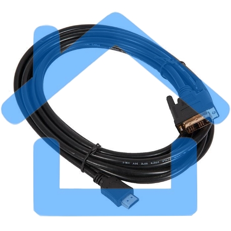 Кабель HDMI-DVI Cablexpert CC-HDMI-DVI-15, 19M/19M, single link, медь, позол.разъемы, экран, 4.5м, черный, пакет-10