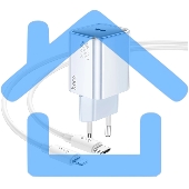 Сетевое зарядное устройство Hoco N47 Glorious 30W 3A (PD) белый PD30W